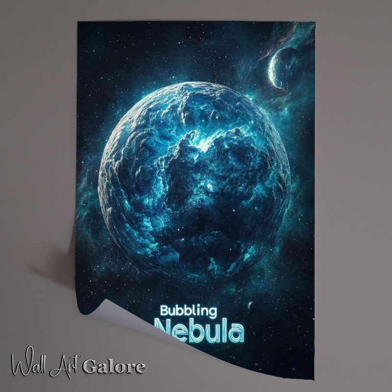 Buy Unframed Poster : (Swirling blue and green nebulae space series)