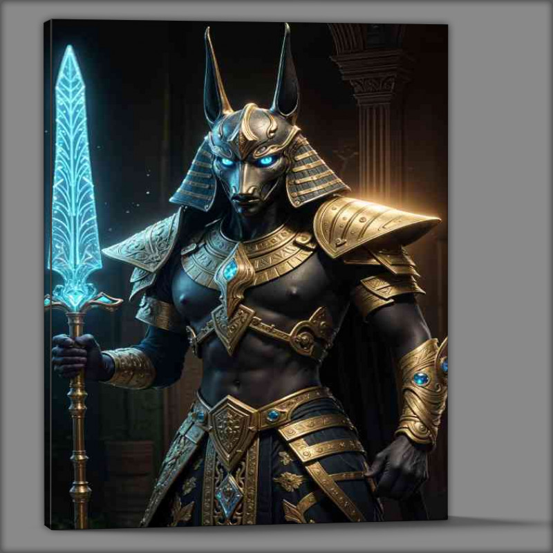 Buy Canvas : (Anubis is an ancient Egyptian god warrior)
