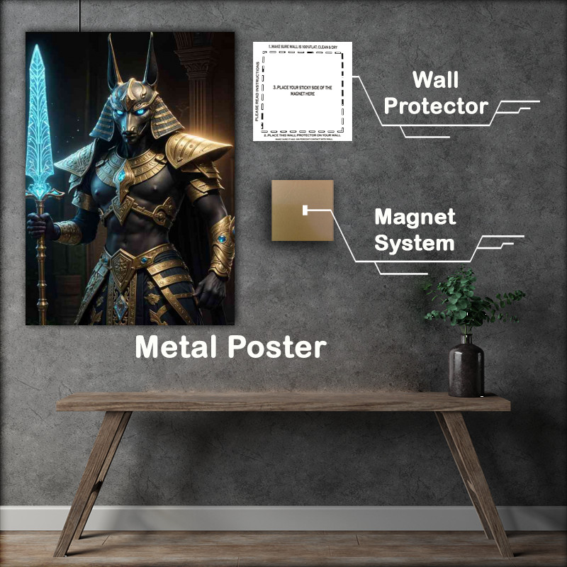 Buy Metal Poster : (Anubis is an ancient Egyptian god warrior)