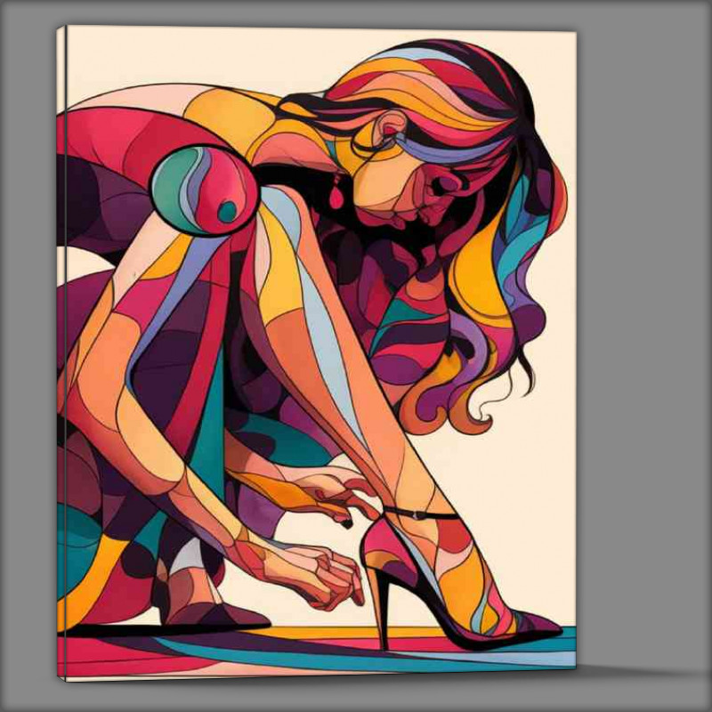 Buy Canvas : (Representation of a woman in high heels)