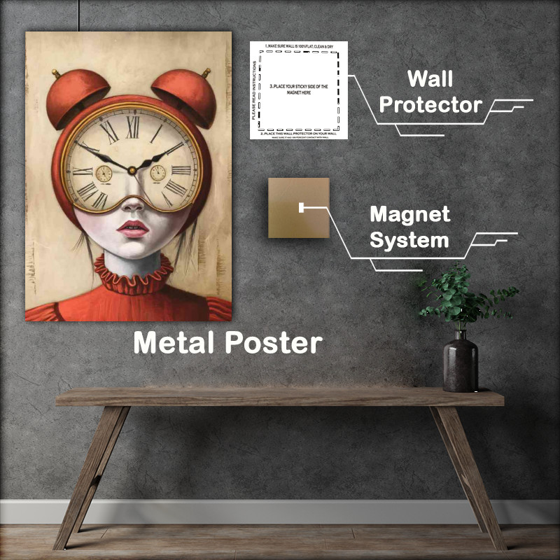 Buy Metal Poster : (Surrealistic portrayal of a female figure)