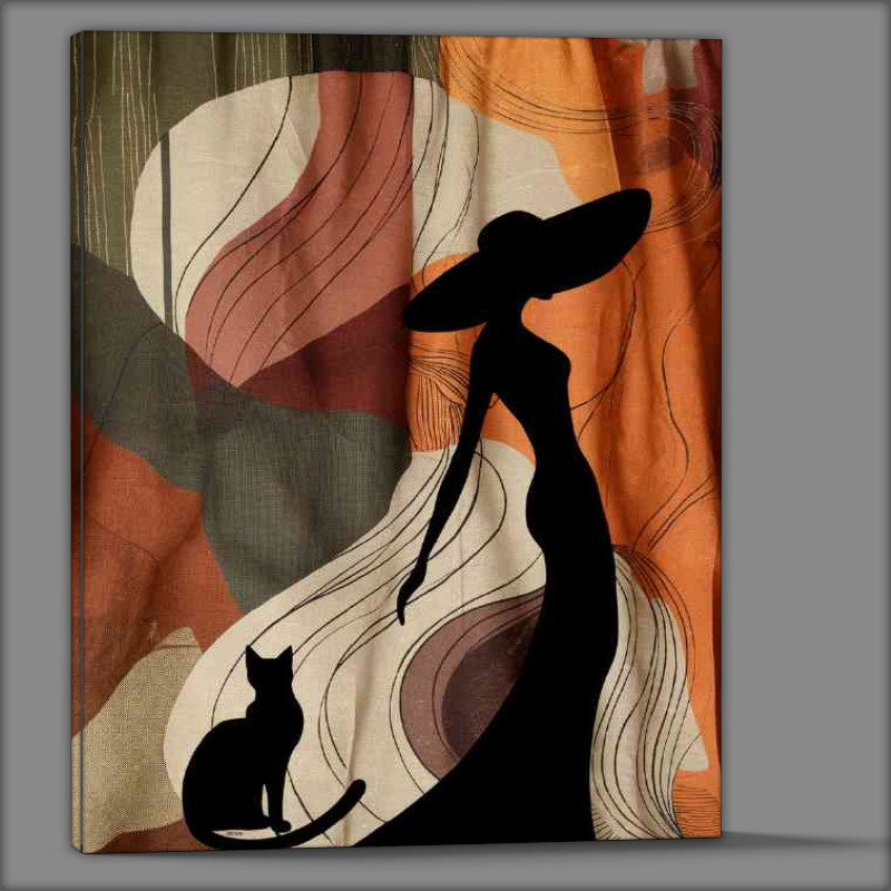 Buy Canvas : (Woman in a flowing black dress)