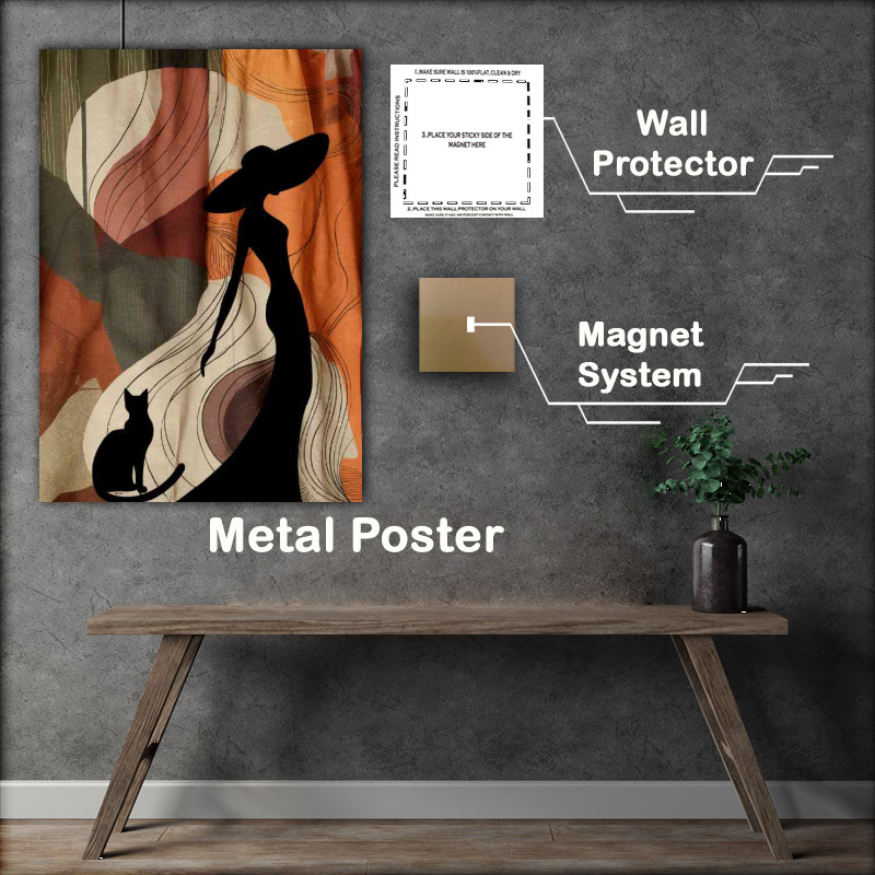 Buy Metal Poster : (Woman in a flowing black dress)
