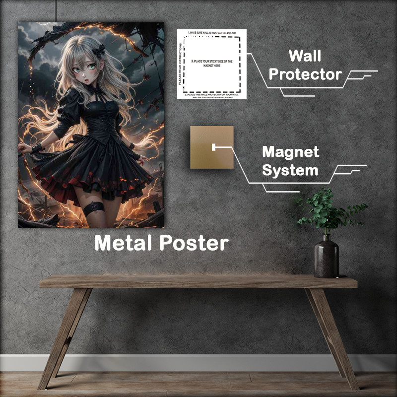 Buy Metal Poster : (Animae girl dark slayer)