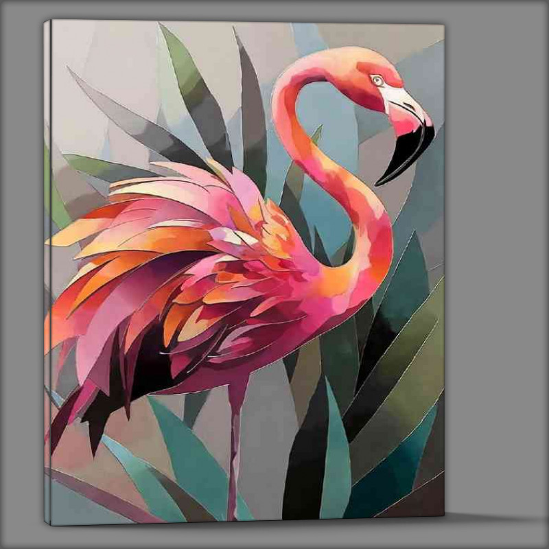 Buy Canvas : (Representation of a flaming flamingo)