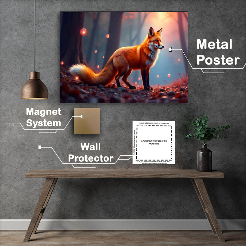 Buy Metal Poster : (The red fox in the woodlands)