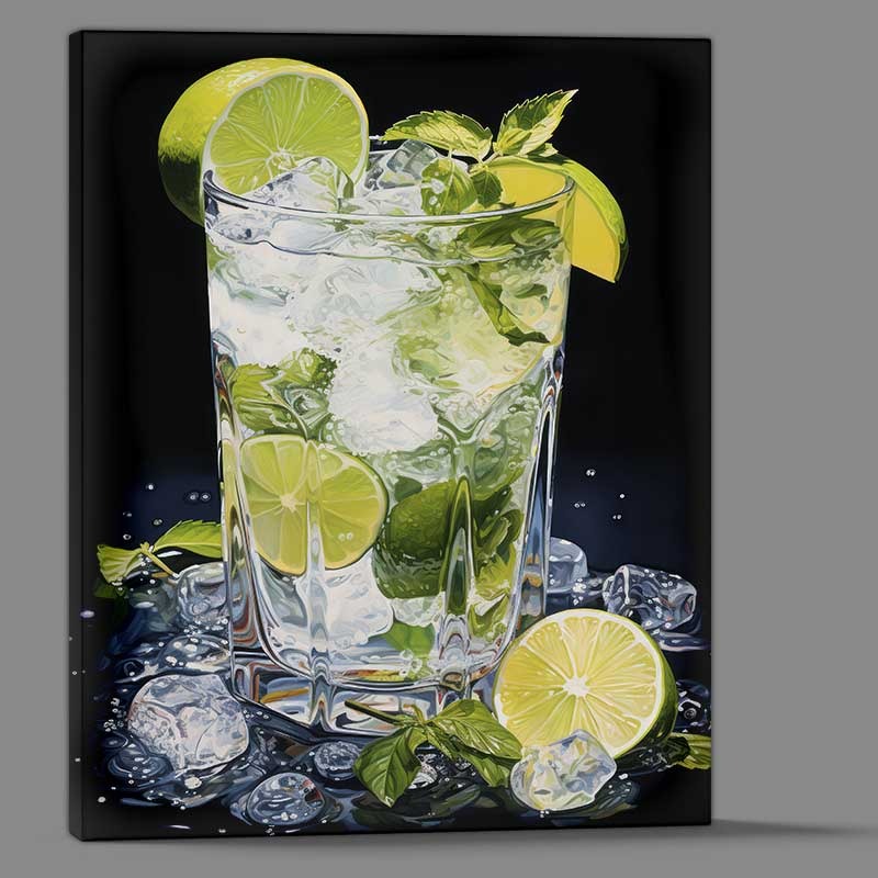 Buy Canvas : (Zenith Zest water and lime cocktail drink)