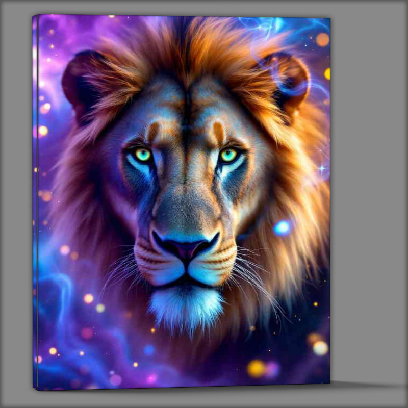 Buy Canvas : (Cosmic lion head)