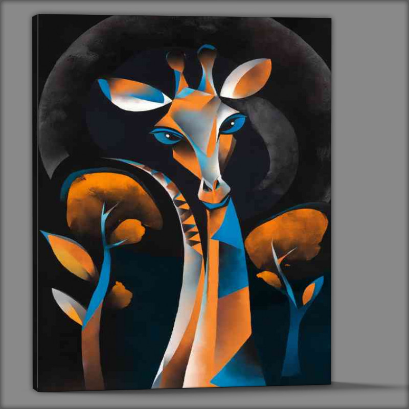 Buy Canvas : (Giraffes face abstract style)