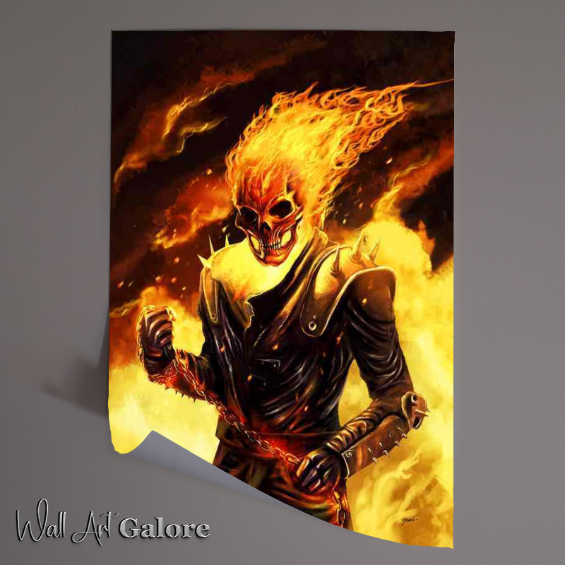 Buy Unframed Poster : (Ghost Rider In Hell)