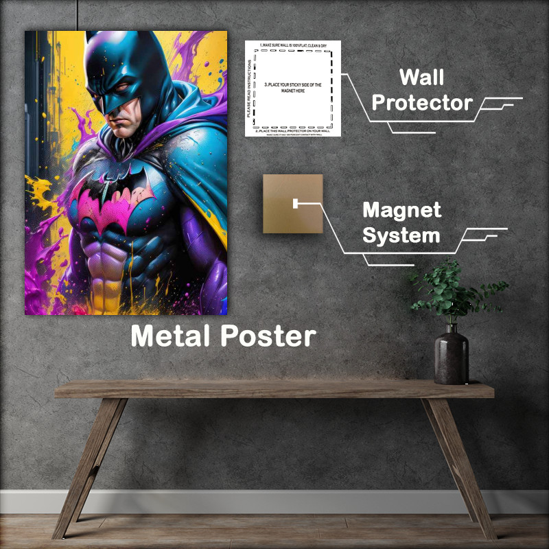 Buy Metal Poster : (Dreams Batman splash art style)