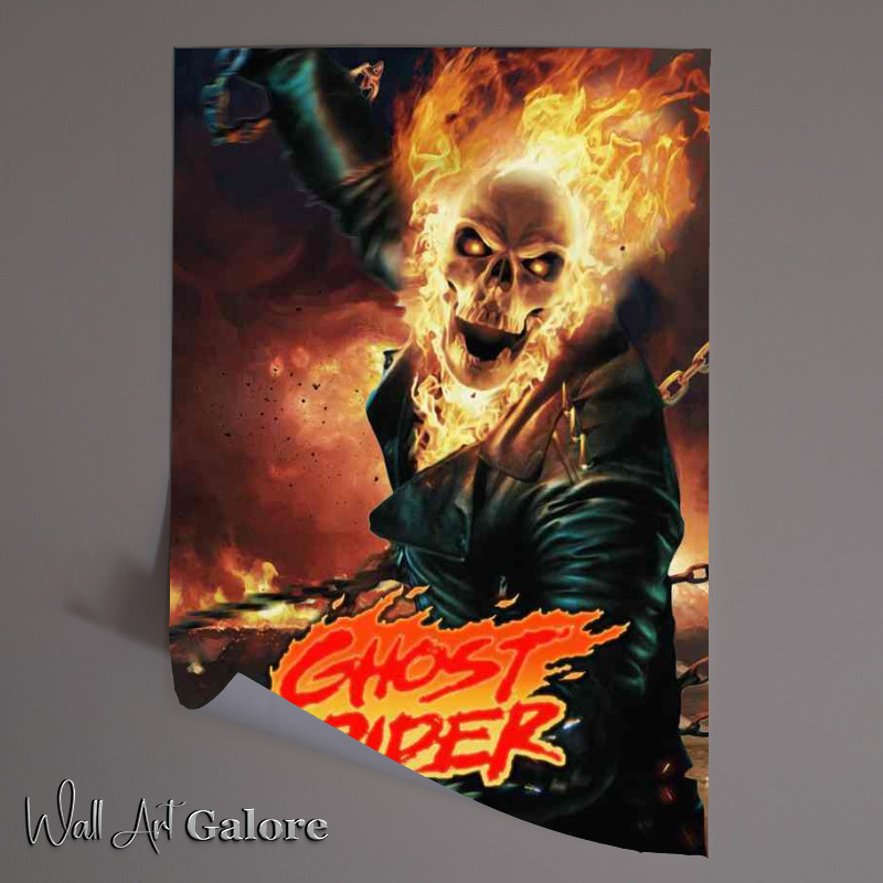 Buy Unframed Poster : (Ghost Rider flames)