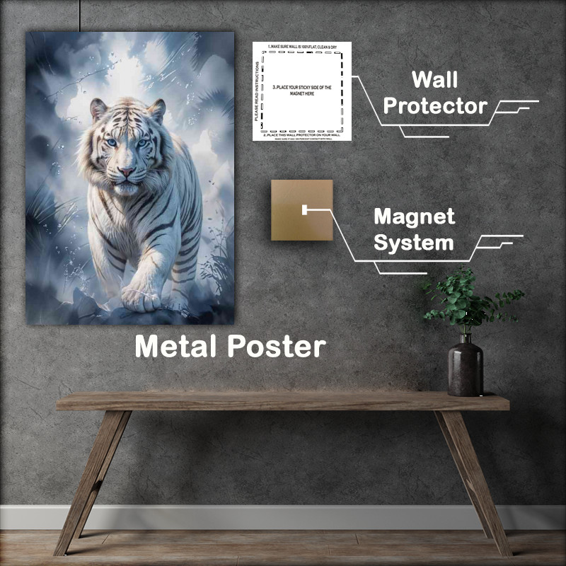 Buy Metal Poster : (Sybrian tiger in the ice)
