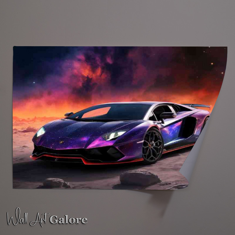 Buy Unframed Poster : (Lamborghini in the bleak background)
