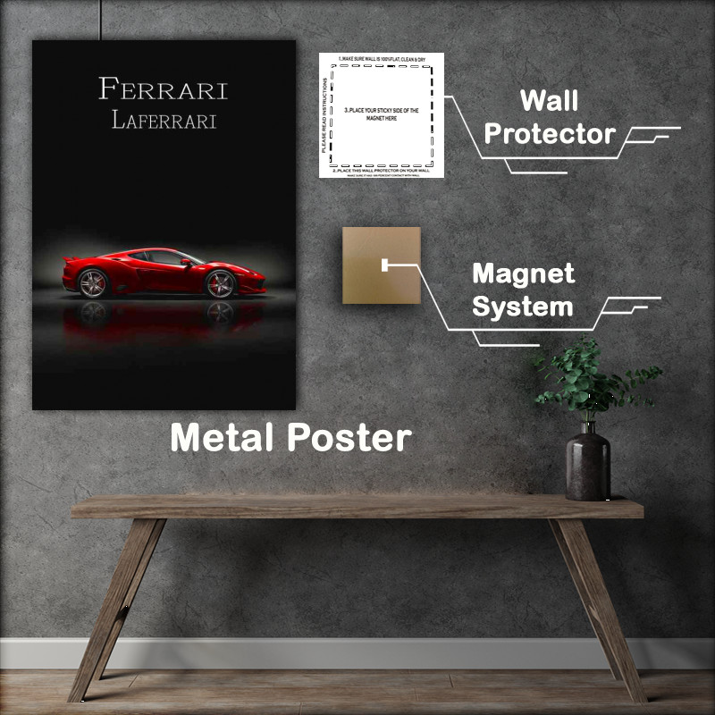 Buy Metal Poster : (Ferrari laferarri supercar style)