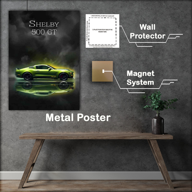 Buy Metal Poster : (Shelby 500 gt in green)