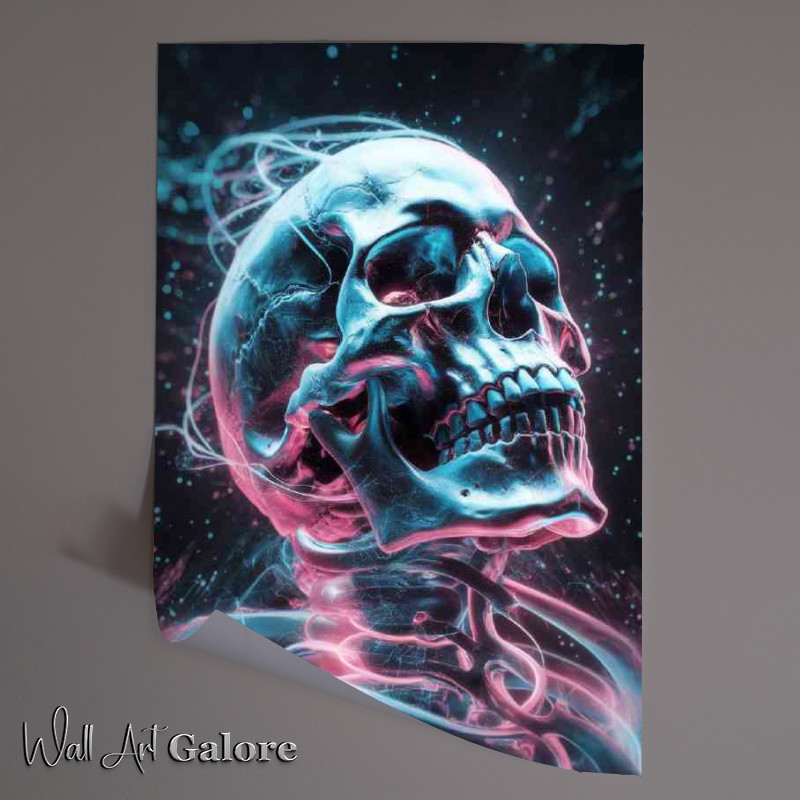 Buy Unframed Poster : (Detailed and vibrant representation of a skull)
