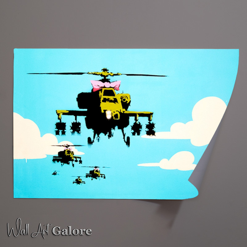 Buy Unframed Poster : (Helicopter Pink Bow)