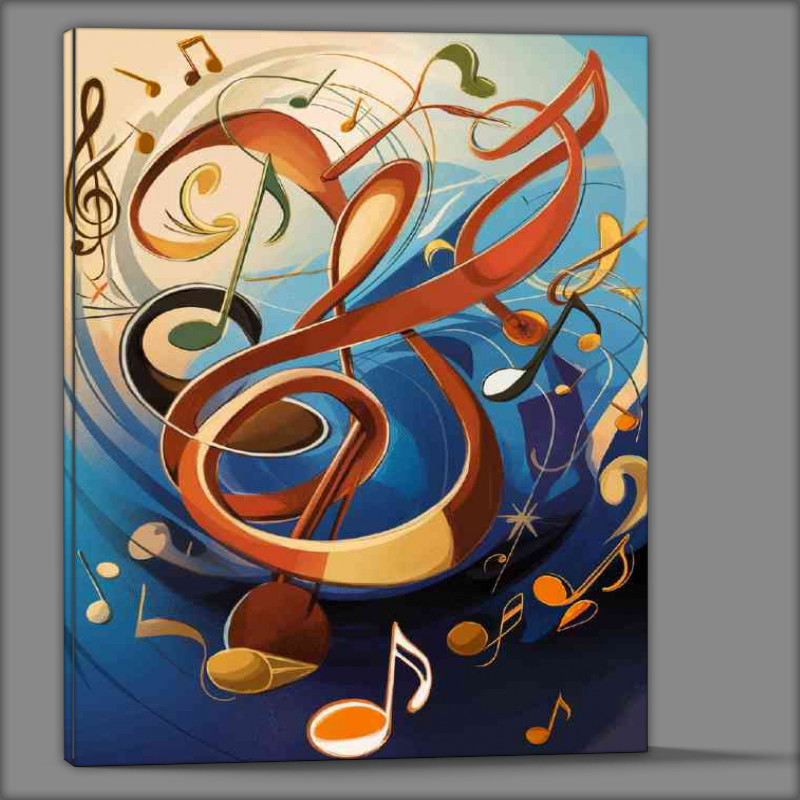 Buy Canvas : (Abstract representation of musical notes)