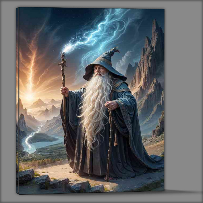 Buy Canvas : (The old wizzard on rthe hill)