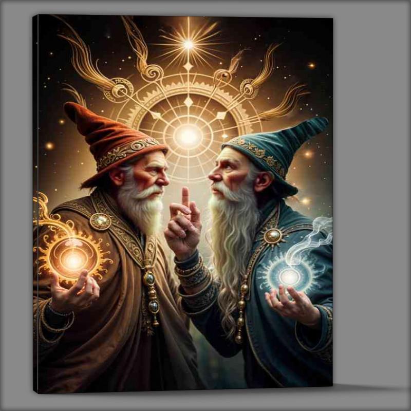 Buy Canvas : (Two wizzards making spells)