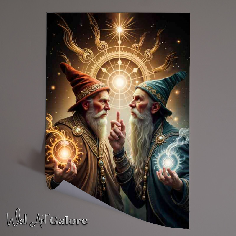 Buy Unframed Poster : (Two wizzards making spells)