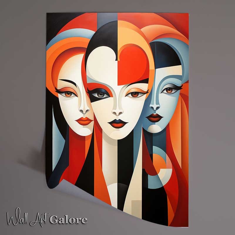 Buy Unframed Poster : (A Splash of Identity Abstract Faces in Every Color)