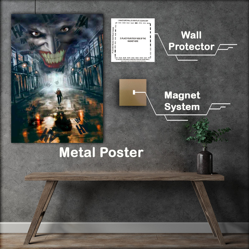 Buy Metal Poster : (Joker down the street)
