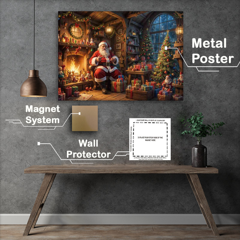 Buy Metal Poster : (Wonderful christmas workshop)