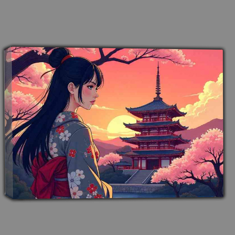 Buy Canvas : (Gesiha going home to village)