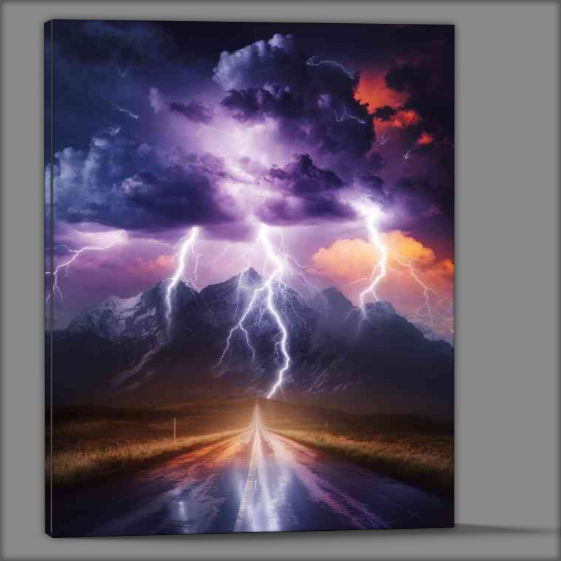 Buy Canvas : (Landscape dominated by a mountain)