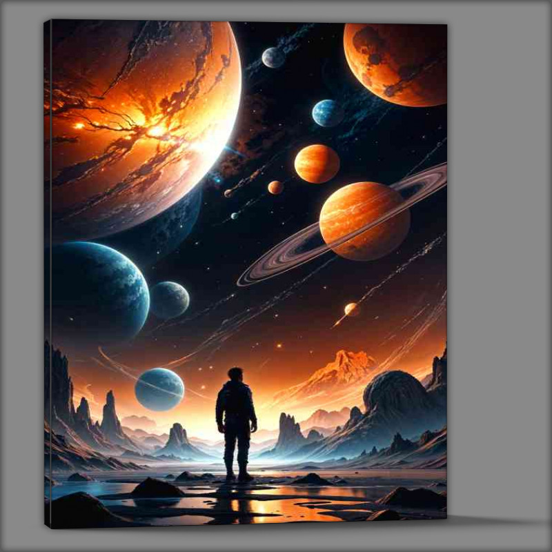 Buy Canvas : (Space gazing the planets)
