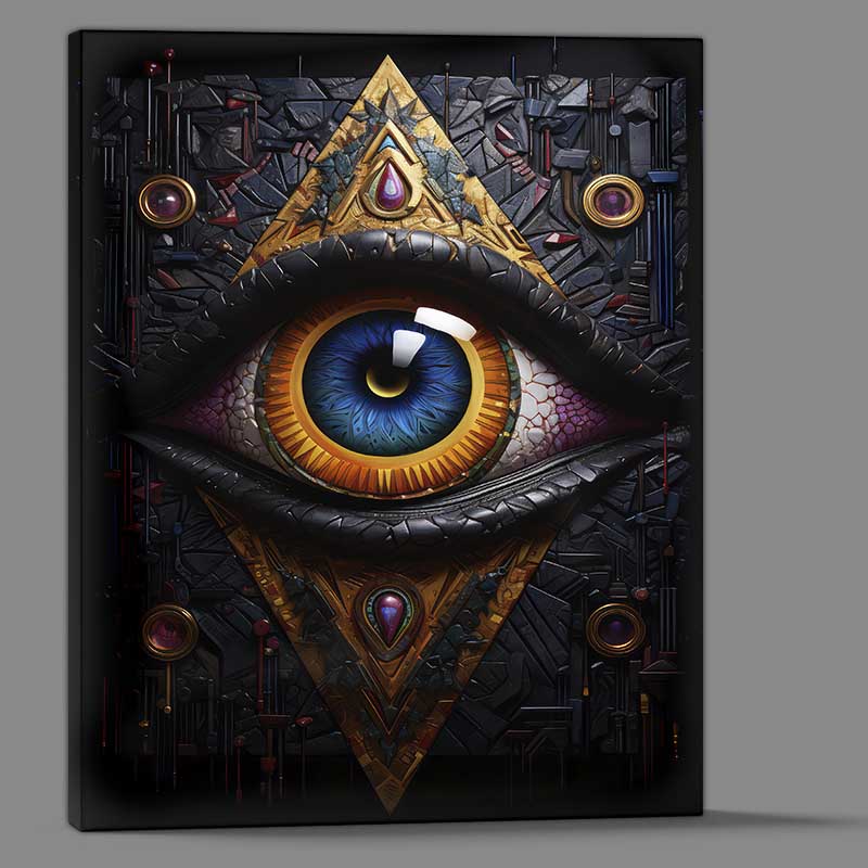 Buy Canvas : (Abstract Chroma all seeing eye painting)
