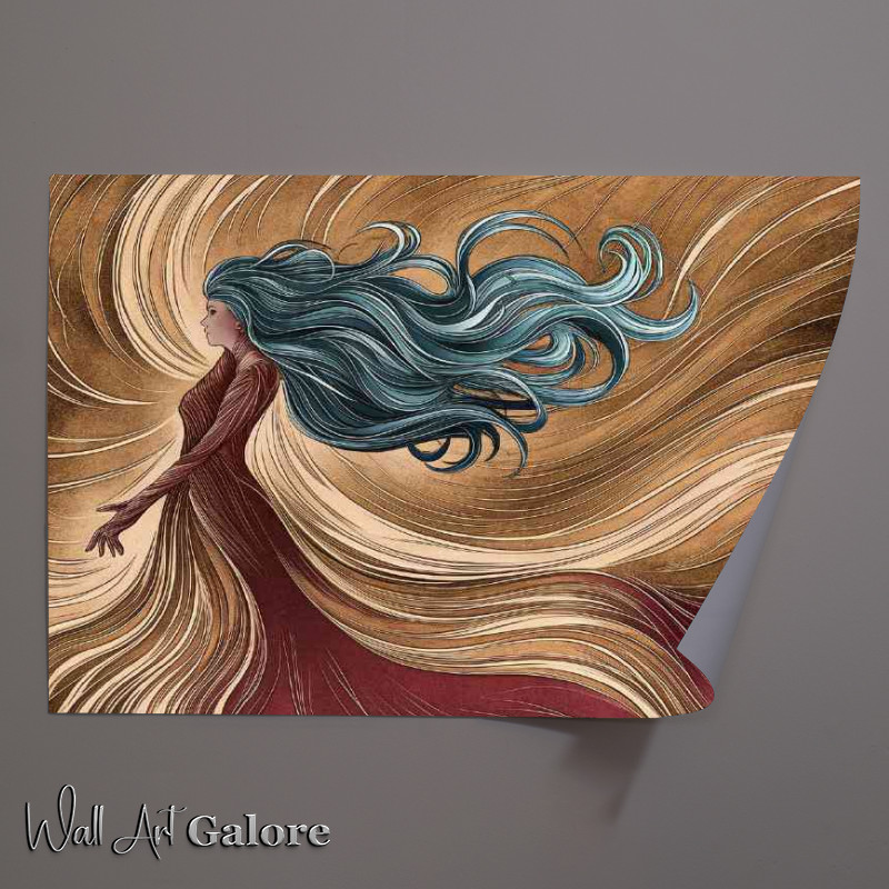 Buy Unframed Poster : (Designed artwork of a woman silho)