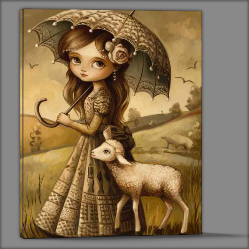 Buy Canvas : (Mary and the little lamb)