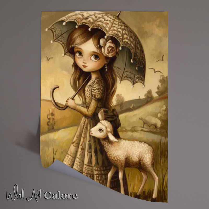 Buy Unframed Poster : (Mary and the little lamb)