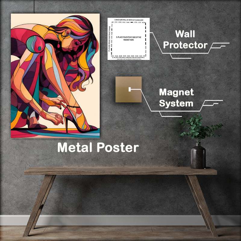 Buy Metal Poster : (Representation of a woman in high heels)