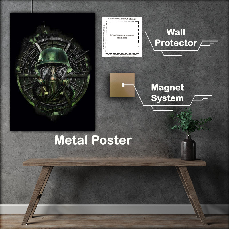 Buy Metal Poster : (Soilder Masked ready for battle)