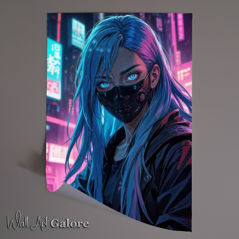 Buy Unframed Poster : (Cyberpunk anime style female)