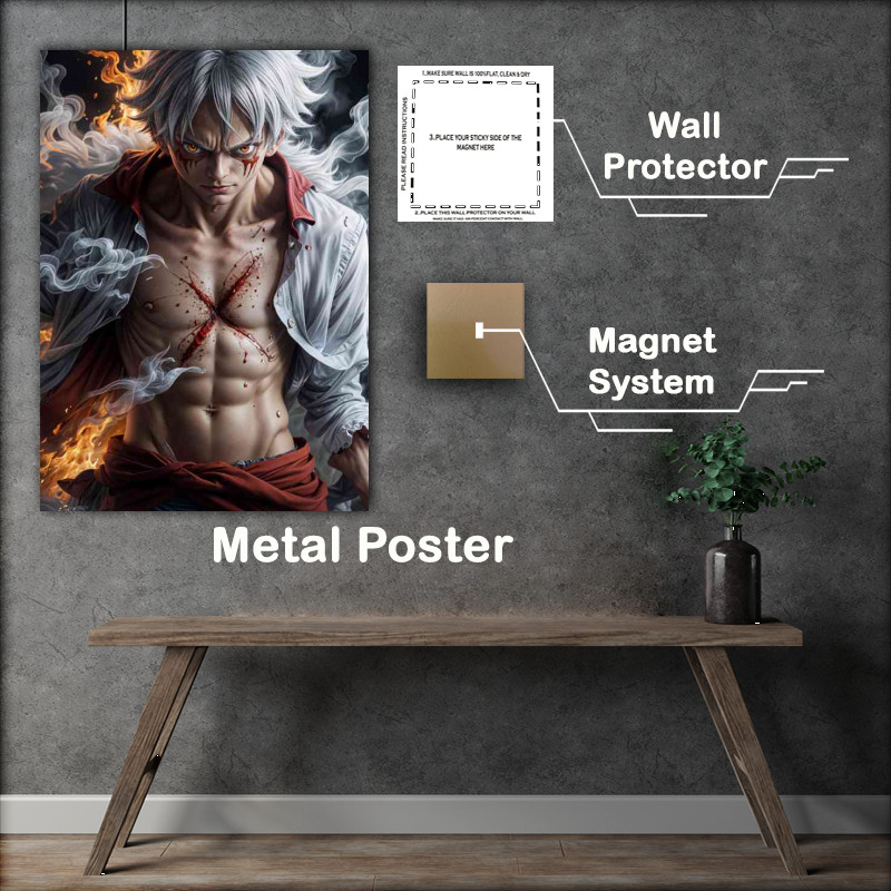 Buy Metal Poster : (One Piece Monkey D Luffy animae)