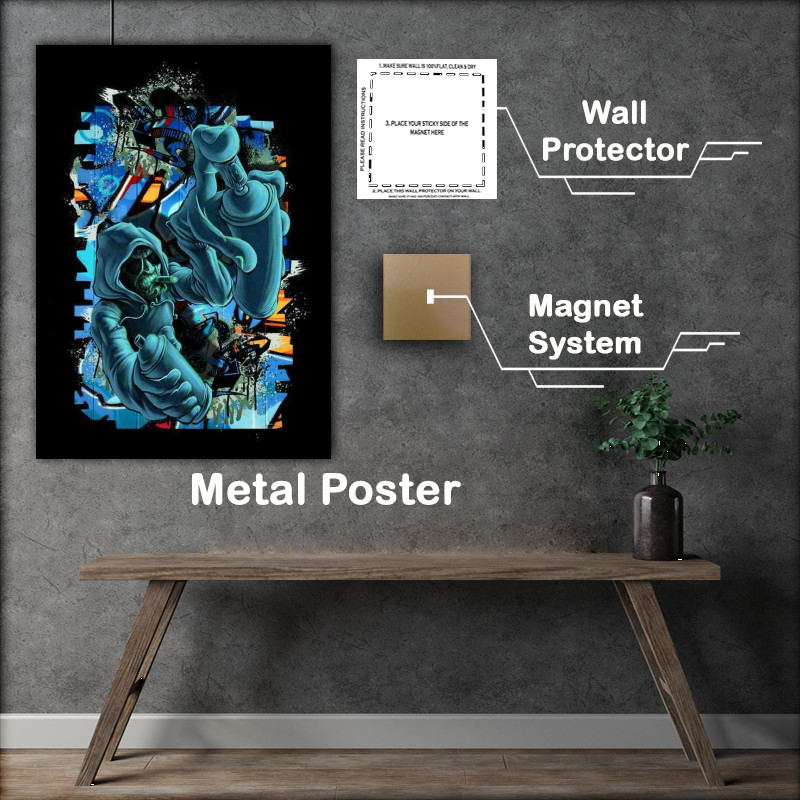 Buy Metal Poster : (Spray Painted wall)