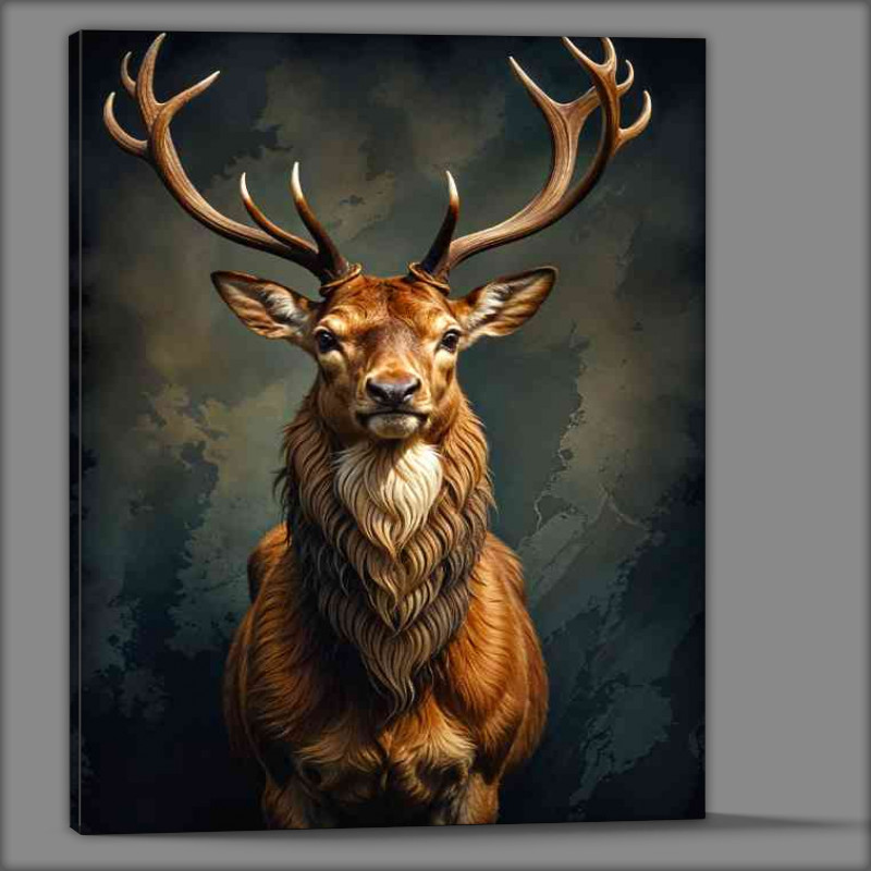 Buy Canvas : (Magestic wild stag with antlers)