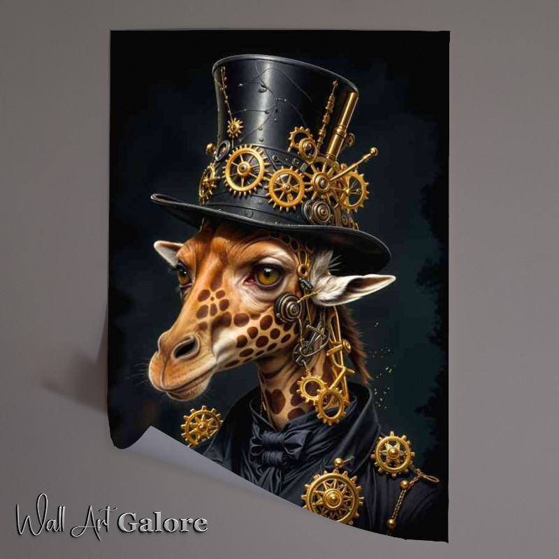 Buy Unframed Poster : (Steampunk giraffe surreal attire)