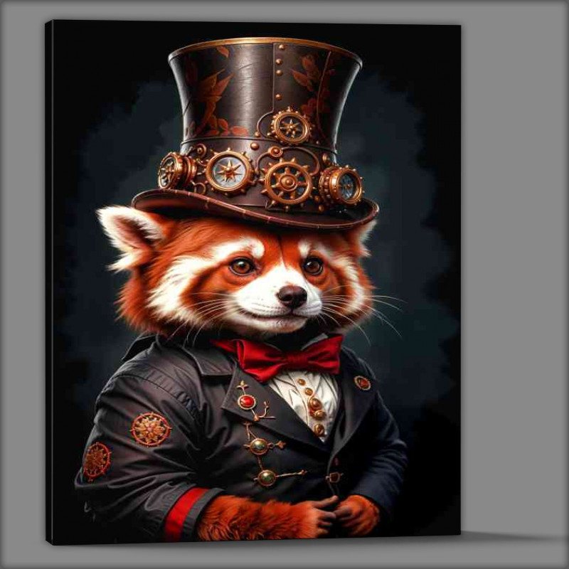 Buy Canvas : (Steampunk red panda with surreal animal)