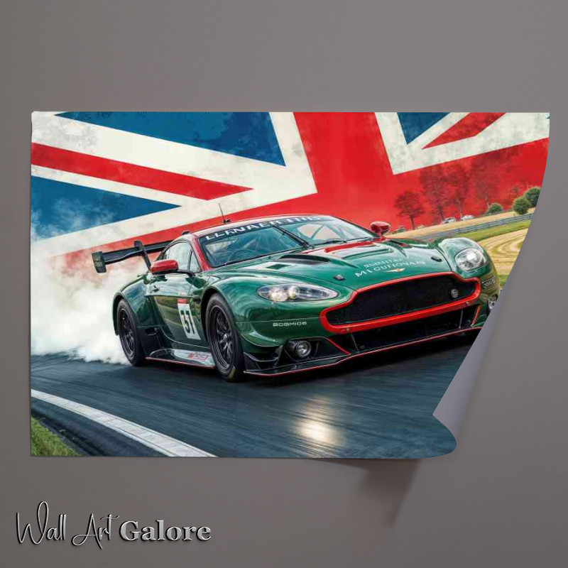 Buy Unframed Poster : (British racing at its very best green aston martin style)