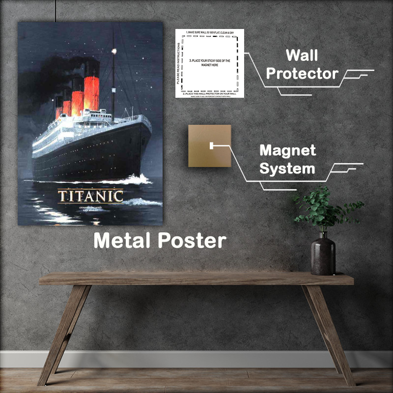 Buy Metal Poster : (Titanic Across the ocean)