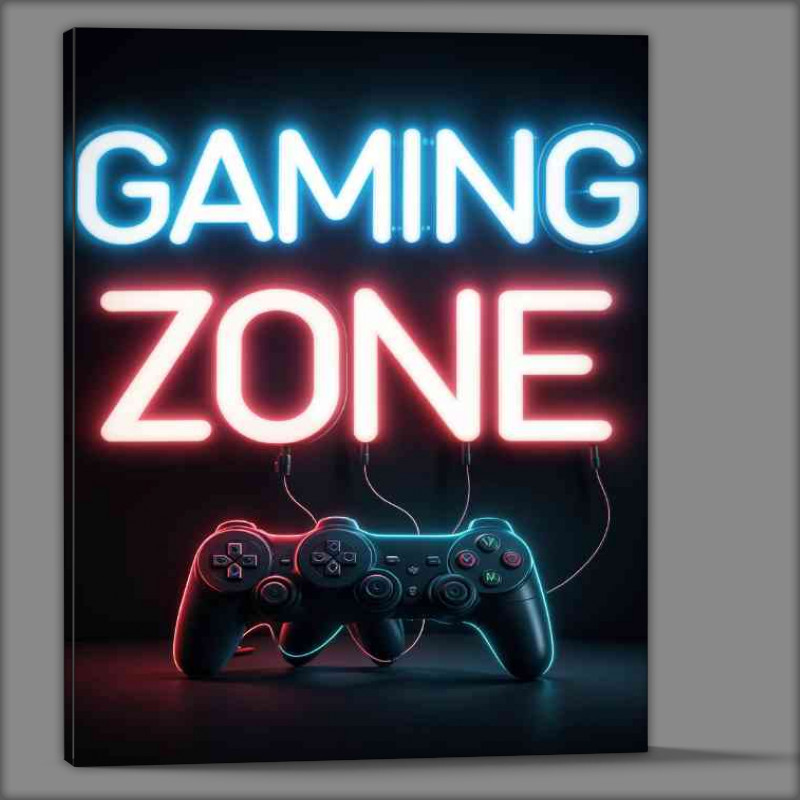 Buy Canvas : (Gaming zone neon sign)