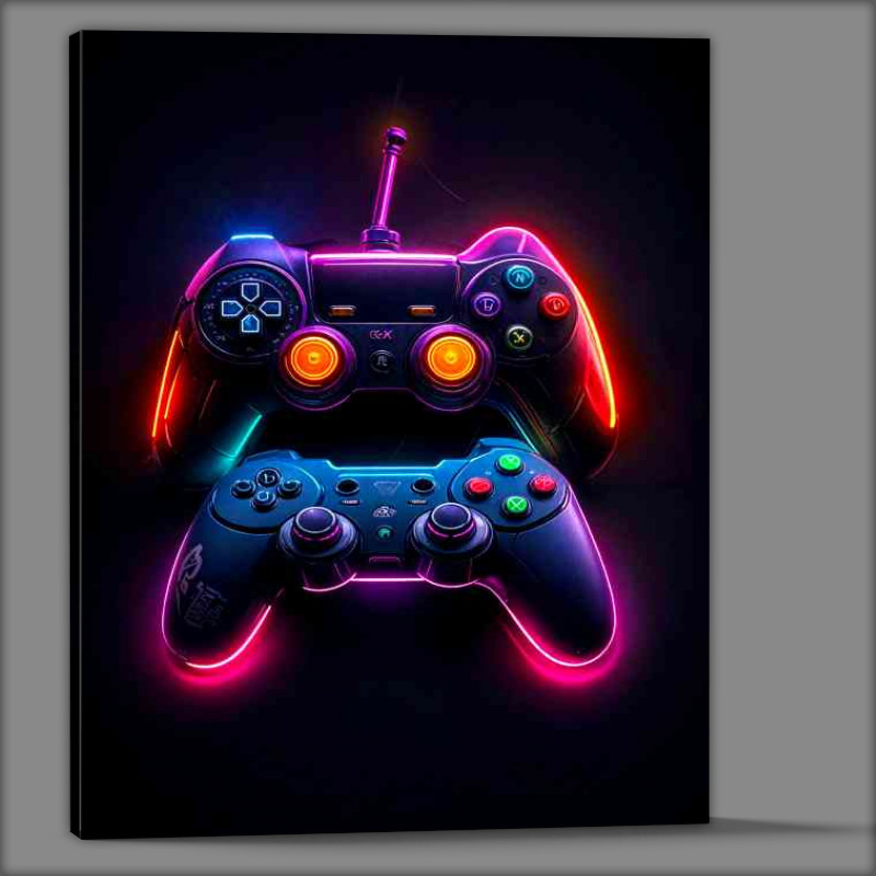 Buy Canvas : (Moody neon game ready controllres)
