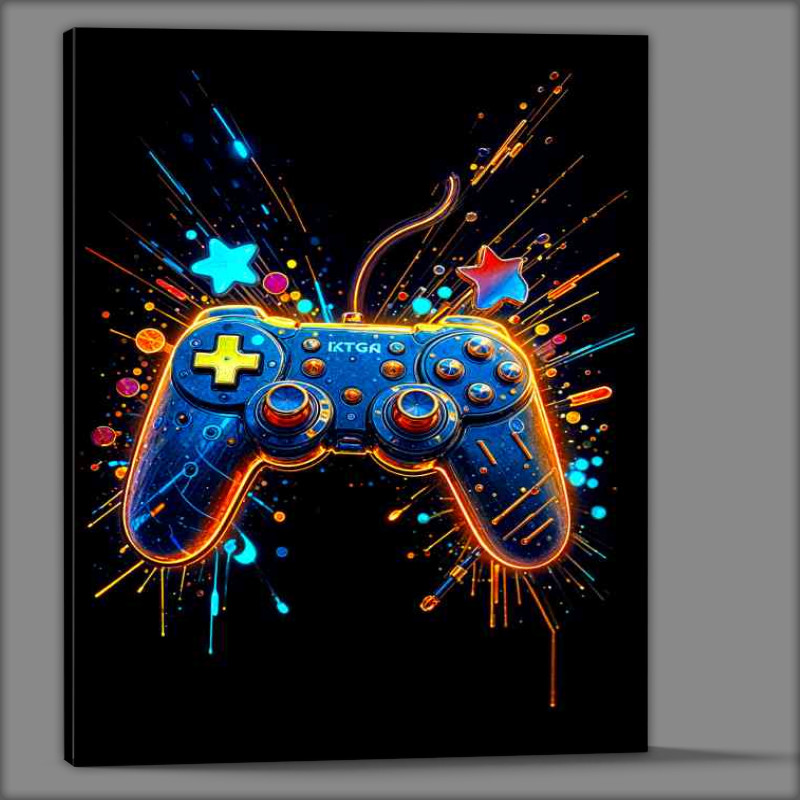 Buy Canvas : (Neon world of the gaming controller)