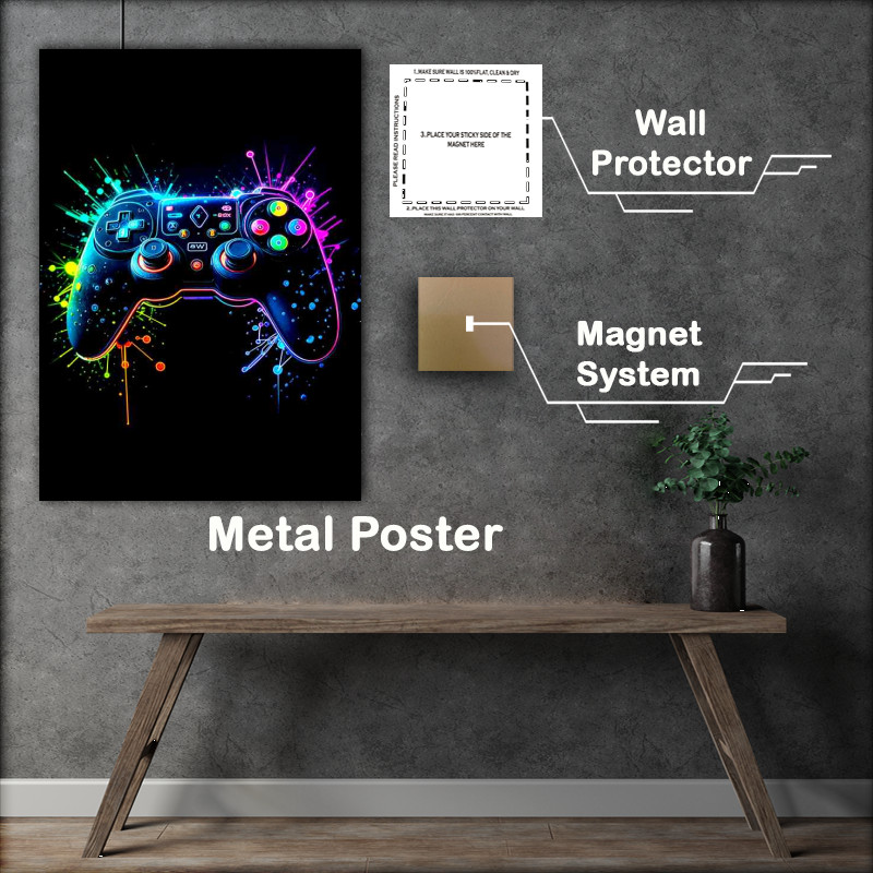 Buy Metal Poster : (World of gaming controllers)